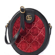 Gucci GG Velvet Round Shoulder Bag Red
