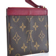 LV Zipped Card Holder Monogram Fuchsia Pink