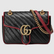 Gucci GG Marmont Matelassé Mini Bag Black Cerise