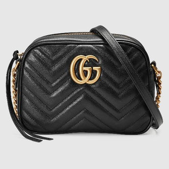 Gucci GG Marmont Small Matelassé Shoulder Bag Black