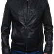Drips Leather Bomber Jacket