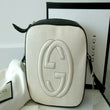 Gucci Soho Small Leather Disco Bag White