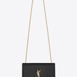 Saint Laurent Kate Medium In Grain De Poudre Embossed Leather Black