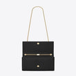 Saint Laurent Kate Medium In Grain De Poudre Embossed Leather Black