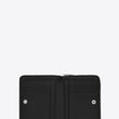 Saint Laurent Compact Zip Around Wallet Black Grain De Poudre