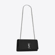 Saint Laurent Kate Medium In Grain De Poudre Embossed Leather Black