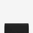 Saint Laurent Monogram Large Flap Wallet Black De Poudre