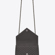Saint Laurent Classic Medium College Monogram Black Gold-Toned