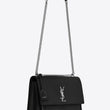 Saint Laurent Small Sunset Bag Black Grained