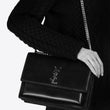 Saint Laurent Small Sunset Bag Black Grained