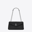 Saint Laurent LouLou Medium in Metelasse “Y” Leather Black