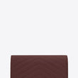 Saint Laurent Monogram Large Flap Wallet Dark Red De Poudre