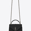 Saint Laurent Classic Medium College Monogram Black Silver-Toned