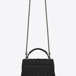 Saint Laurent Classic Medium College Monogram Earth Grey Silver-Toned