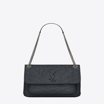 Saint Laurent Niki Large In Vintage Leather Blac