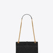 Saint Laurent Envelope Medium Bag Mix Matelassé Grain De Poudre Embossed leather Black Gold-Toned