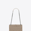 Saint Laurent Envelope Medium Bag in Mix Matelasse Grain De Poudre Embossed Leather Latte