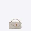 Saint Laurent Classic Medium College Monogram White Gold-Toned