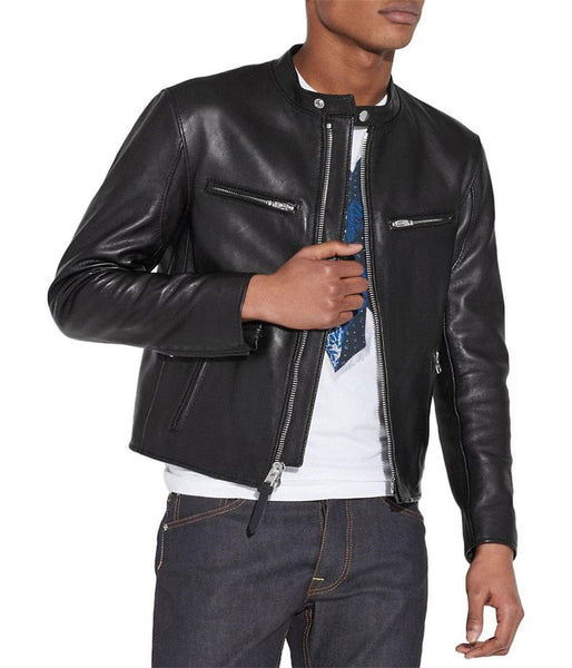 LEATHER RACER JACKET