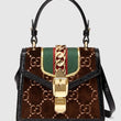 Gucci Sylvie GG Velvet Small Shoulder Bag Brown