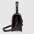 Gucci Sylvie GG Velvet Small Shoulder Bag Brown