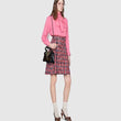 Gucci Sylvie GG Velvet Small Shoulder Bag Brown