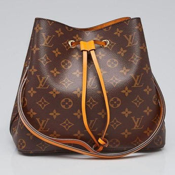 LV NéoNoé Bag Damier Ebene Safran