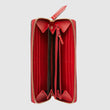 Gucci Sylvie Leather Continental Wallet Hibiscus Red