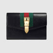 Gucci Sylvie Leather Zip Around Wallet Black
