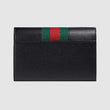 Gucci Sylvie Leather Zip Around Wallet Black