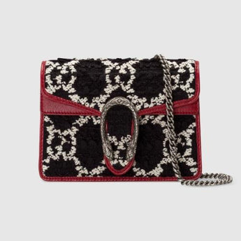 Gucci Dinoysus Super Mini Bag Black Tweed