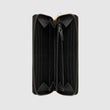 Gucci Print Leather Zip Around Wallet Black