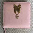 Gucci GG Leather Continental Wallet With Butterfly Light Pink