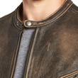 Calfskin Leather Racer Jacket