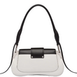 Prada Sidonie Leather Shoulder Bag White / Black