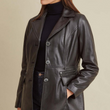 Plus Size Thinsulate Leather Car Coat