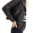 Washed Leather Moto Jacket