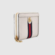 Gucci Ophidia Zip Around Wallet White Leather