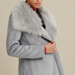 Faux-Shearling Asymmetric Coat