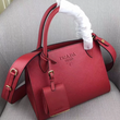 Prada Monochrome Saffiano Leather Bag Red