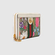 Gucci Ophidia GG Flora Zip Around Wallet White