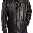 Leather Jacket with Removable Inset Bib