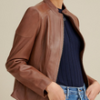 Caitlin Scuba Leather Jacket