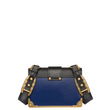 Prada Cahier Leather Shoulder Bag Blue