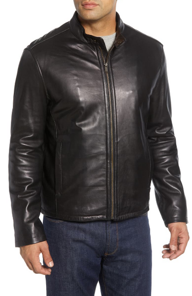 Lambskin Leather Moto Jacket