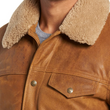 Vintage Buffalo Leather Trucker Jacket