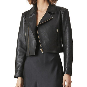 CROPPED LEATHER JACKET