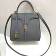 Celine Small 16 Bag In Grained Calfskin Medium Grey