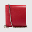 Gucci Dionysus GG Supreme Mini Leather Chain Bag Hibiscus Red