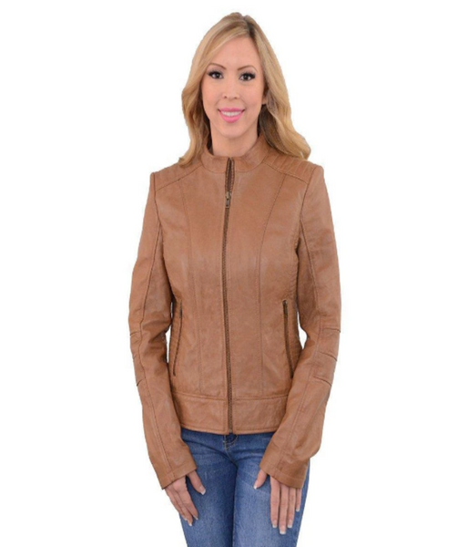 Collar Leather Jacket